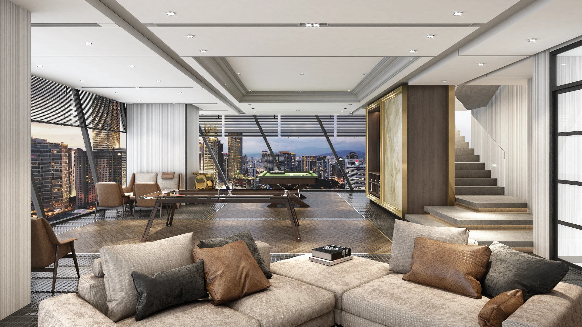Entertainment room at SO/ Kuala Lumpur Residences, Oxley Towers KLCC, Kuala Lumpur