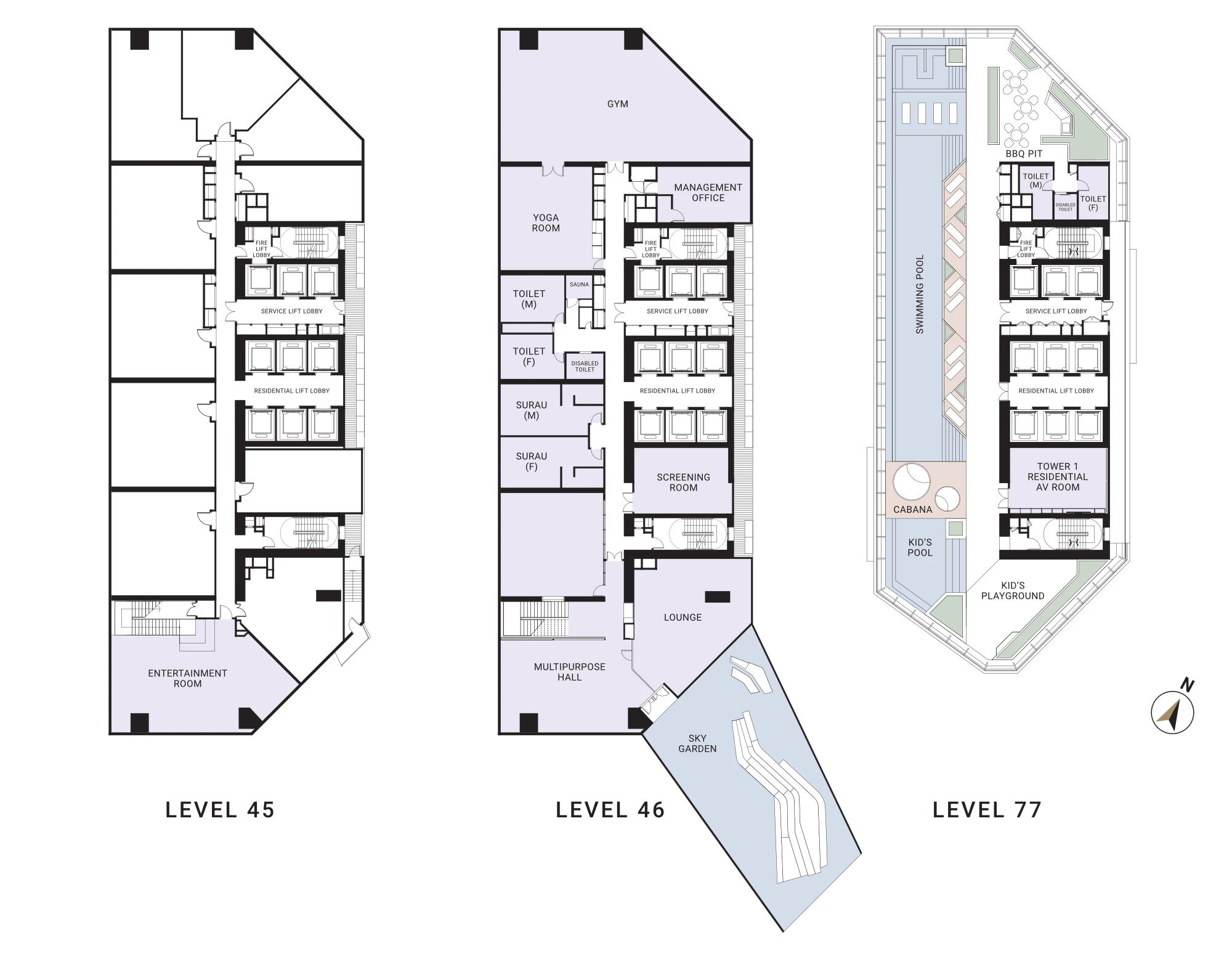 Facilities key plan published for SO/ Kuala Lumpur Residences at Oxley Towers KLCC, Kuala Lumpur