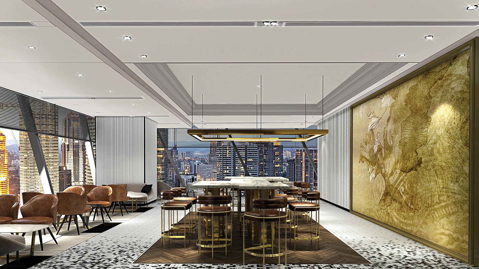 Multipurpose hall at SO/ Kuala Lumpur Residences, Oxley Towers KLCC, Kuala Lumpur