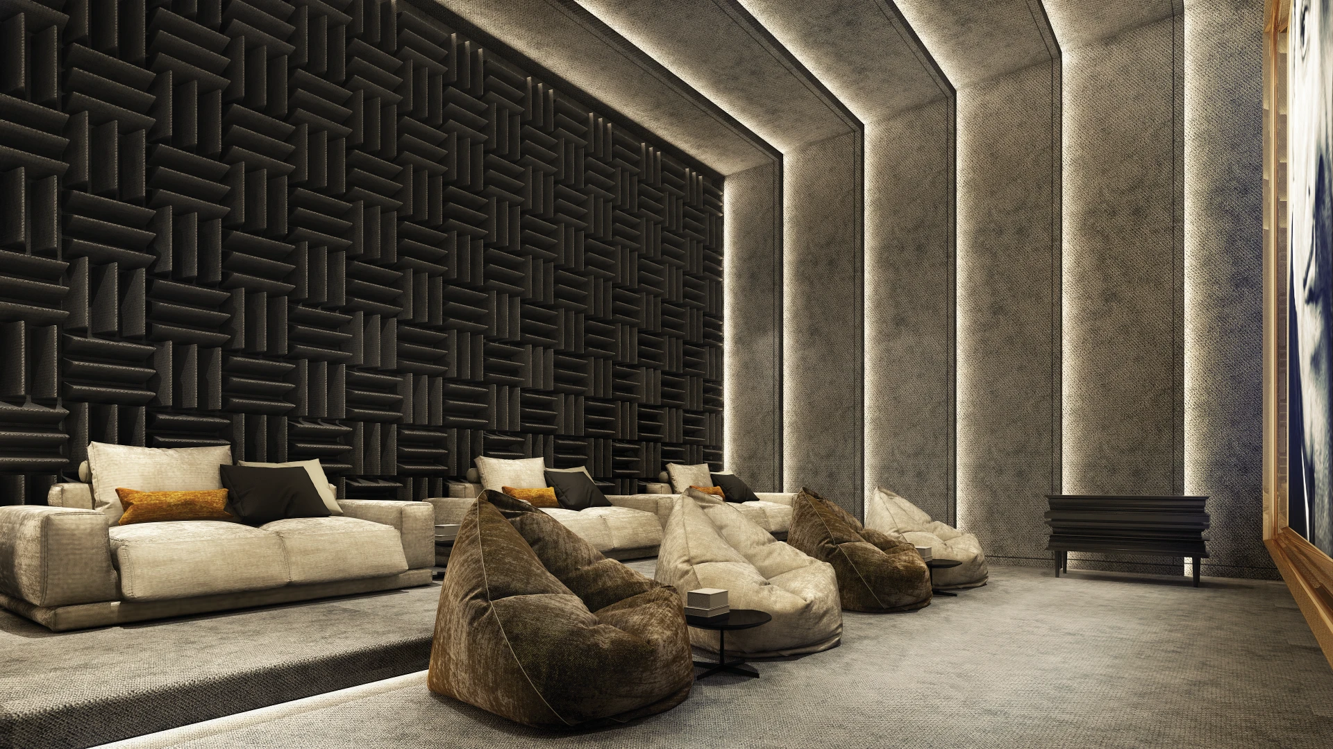 Screening room at SO/ Kuala Lumpur Residences, Oxley Towers KLCC, Jalan Ampang, Kuala Lumpur