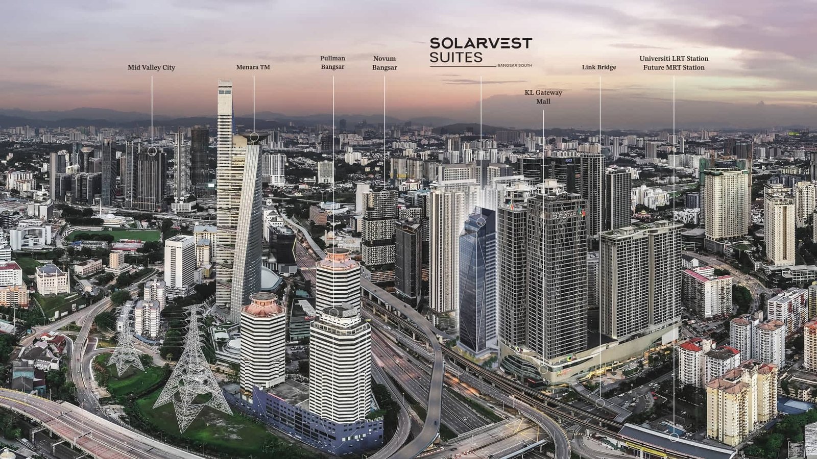 Solarvest Suites Bangsar South perspective 4 — communal space in the 34-storey office tower on Jalan Kerinchi, Kuala Lumpur