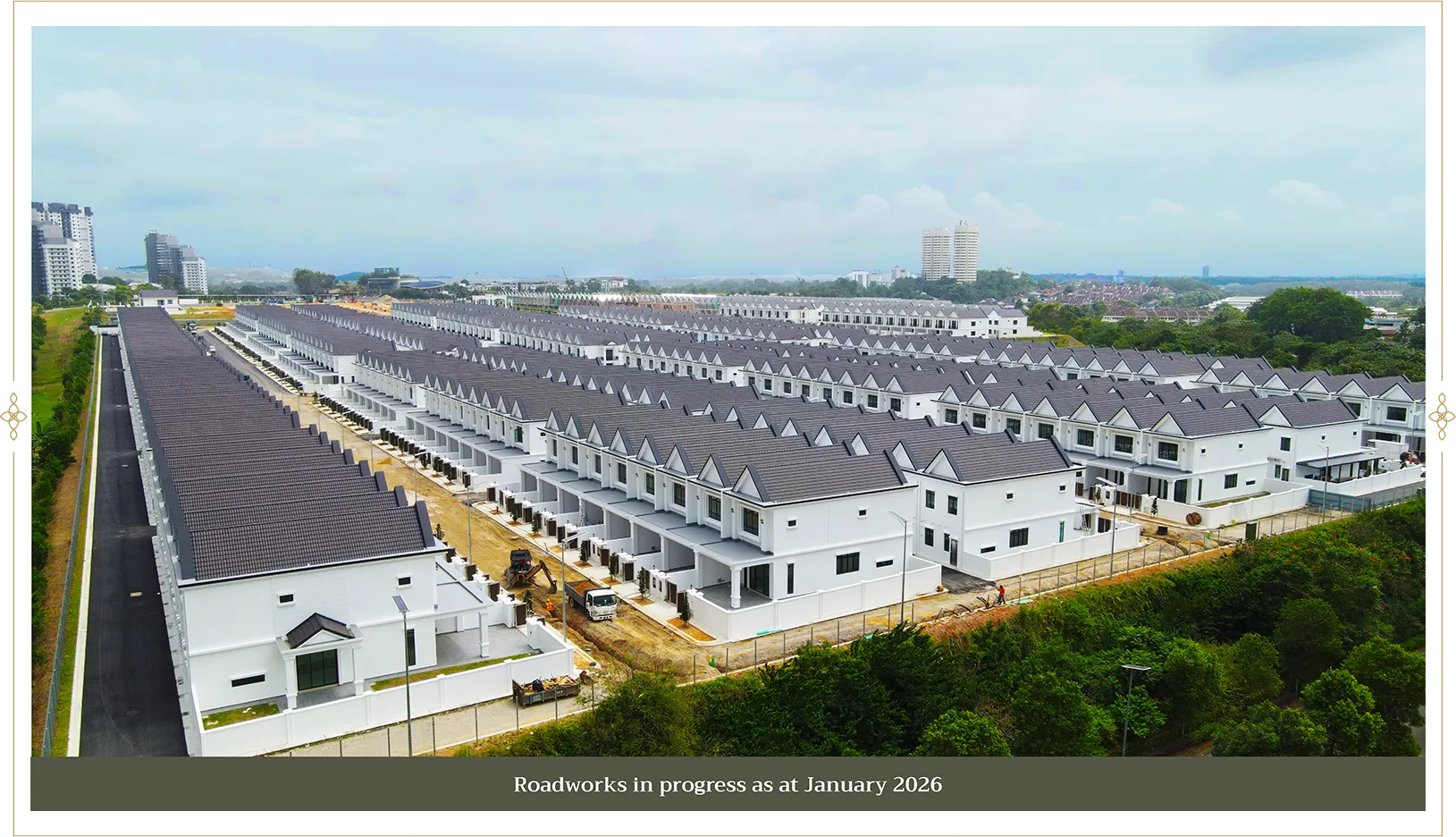 Southland site progress photograph for South Hills Phase 2 S1 dated January 2026, Bandar Baru Seri Alam, Johor