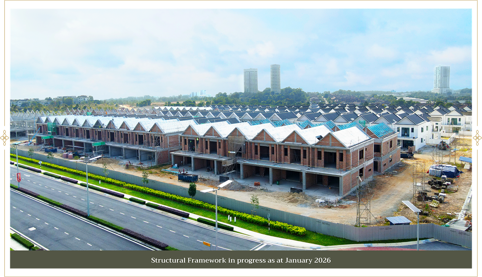 Southland site progress photograph for South Hills Phase 4 S3B dated January 2026, Bandar Baru Seri Alam, Johor