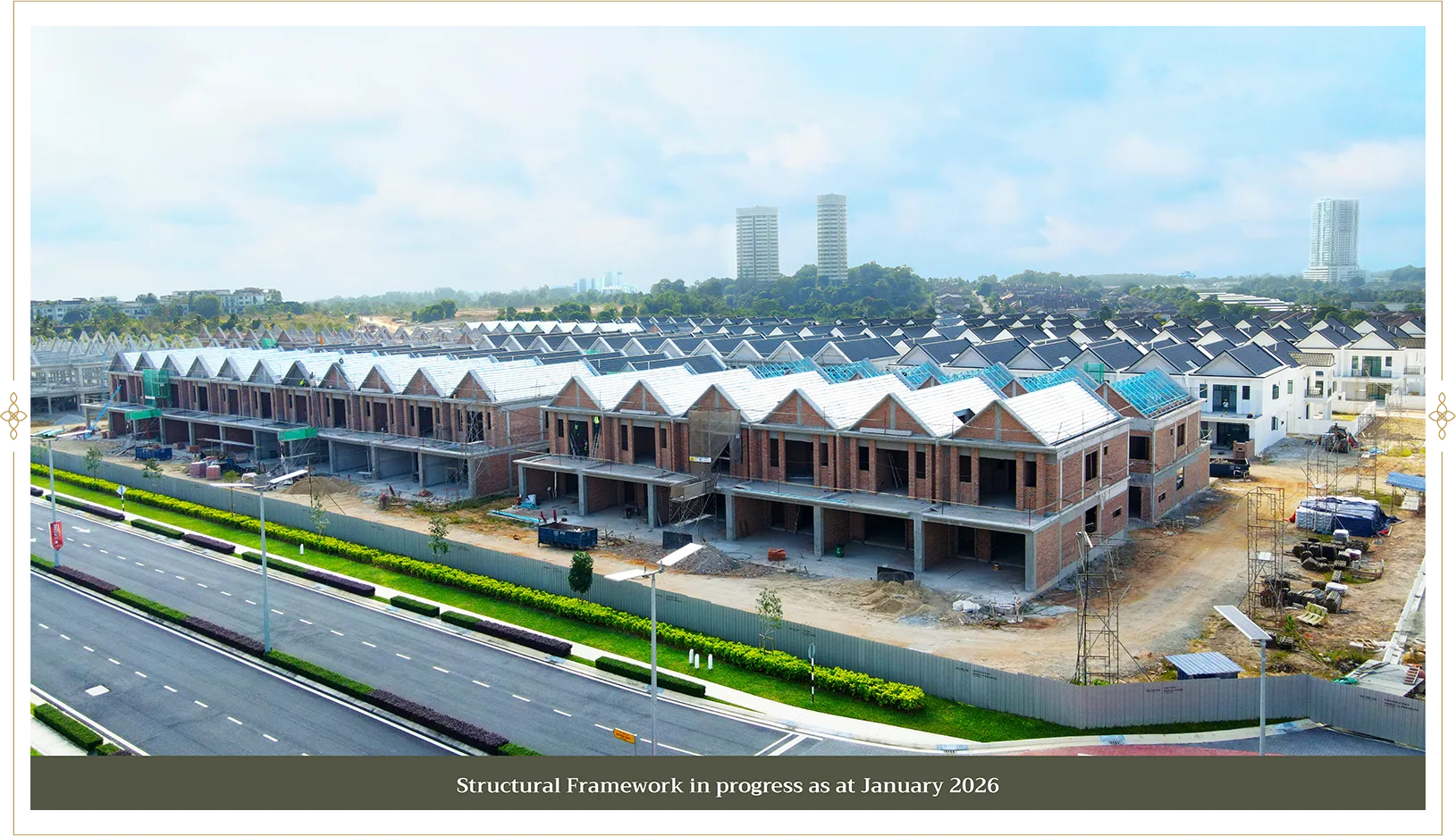 Southland site progress photograph for South Hills Phase 4 S3B dated January 2026, Bandar Baru Seri Alam, Johor