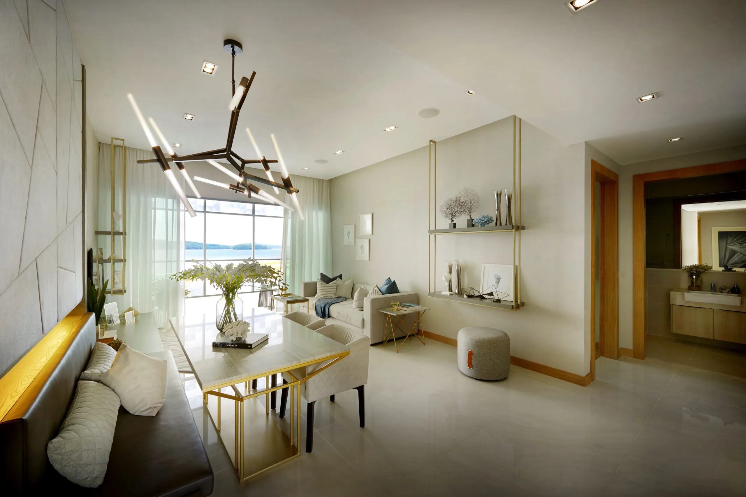 Show unit interior for a 2+1 bedroom layout at Southern Marina Residences, Puteri Harbour, Iskandar Puteri, Johor