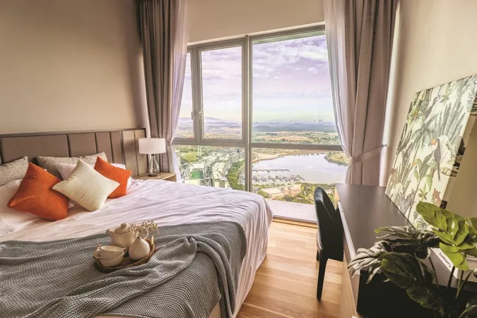 Master bedroom of a Type A unit at Southern Marina Residences, Puteri Harbour, Iskandar Puteri, Johor
