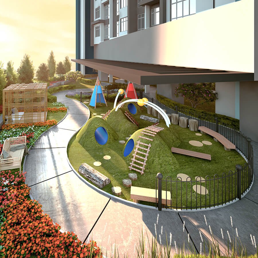 Children's playground on the facilities level at Space Residency @ JB City Centre, Johor Bahru