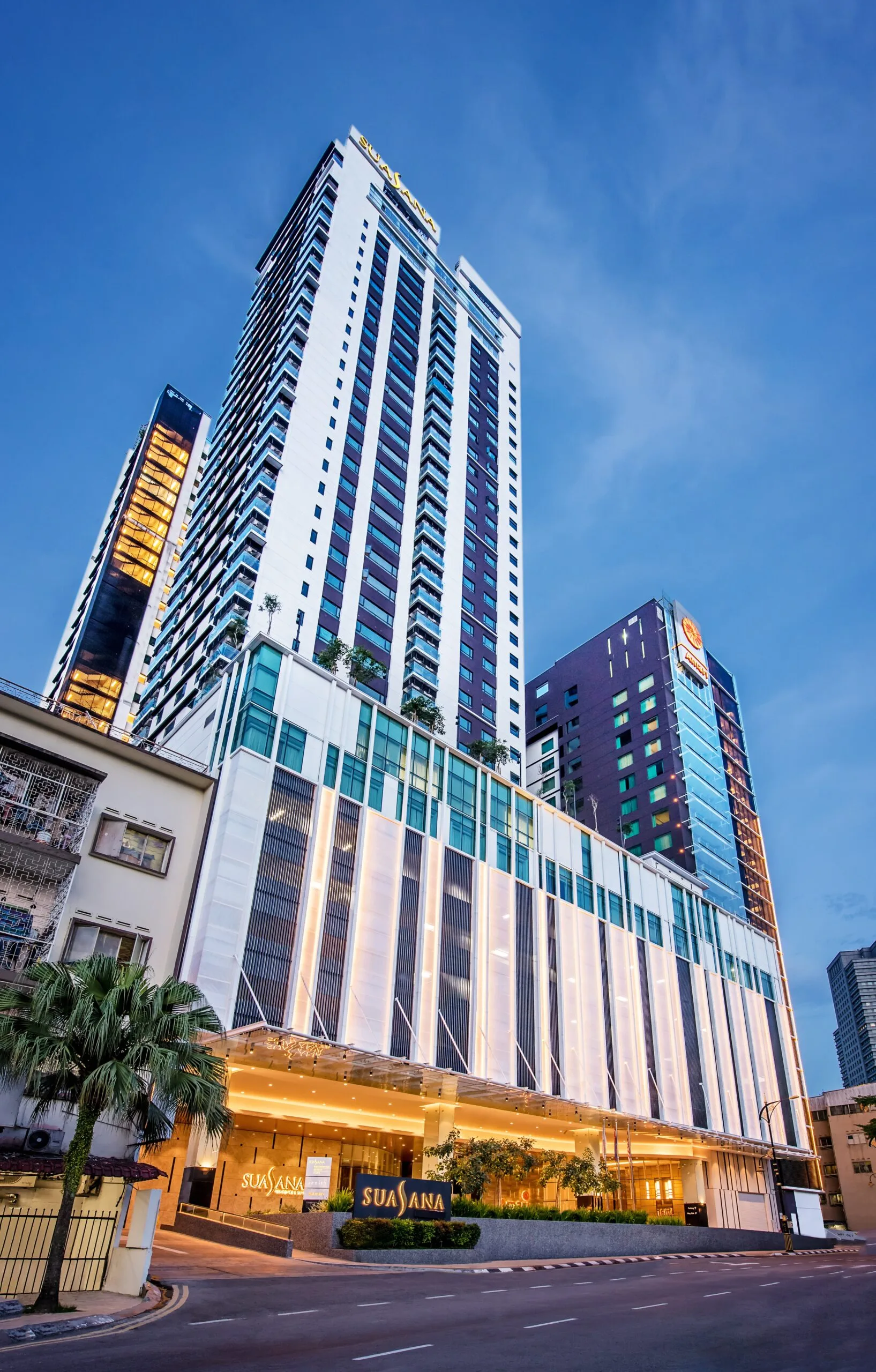 Exterior of the Suasana Iskandar Malaysia tower on Jalan Trus, Johor Bahru city centre — UMLand official photograph