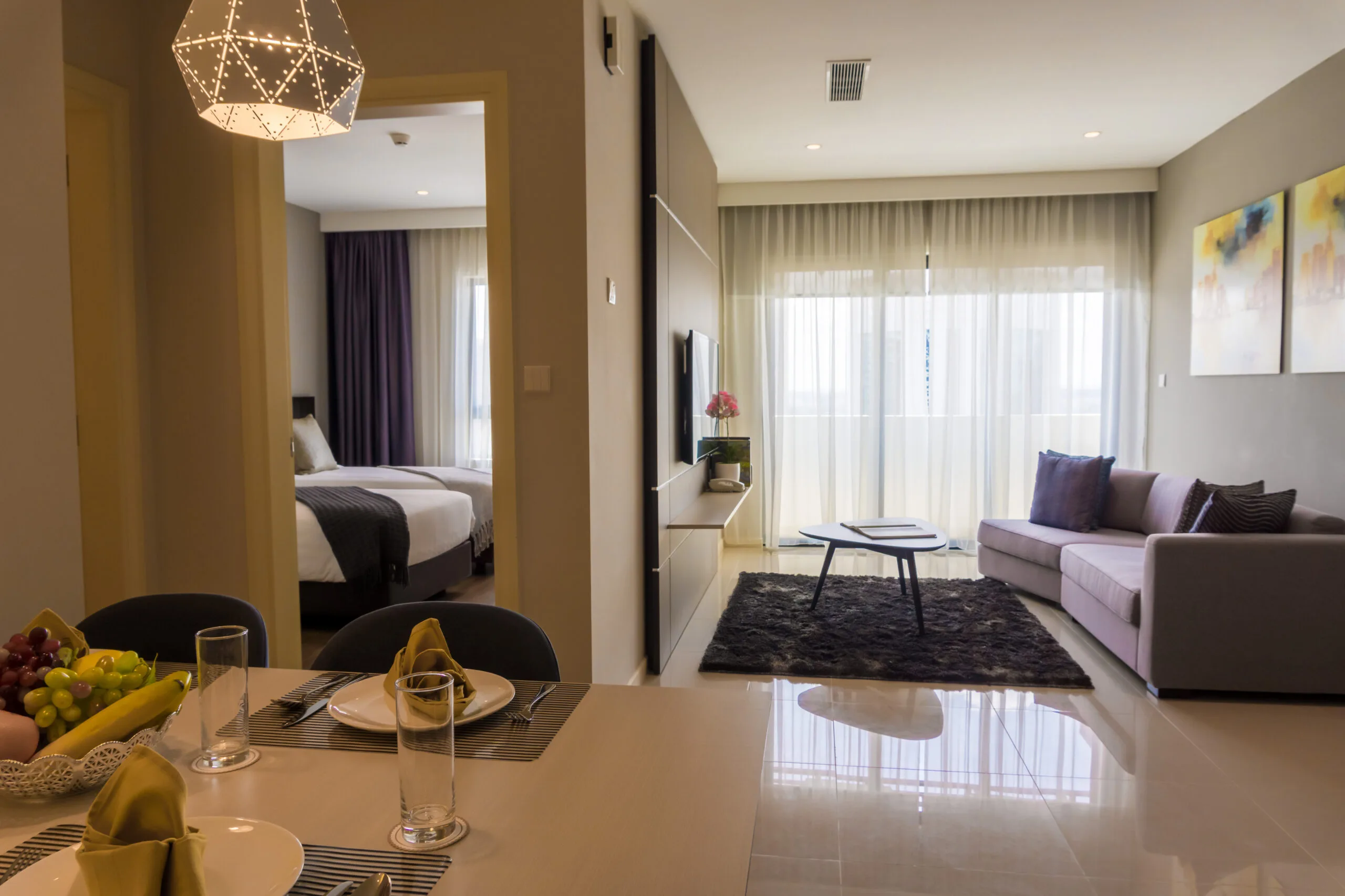 Living area of a Suasana Residences unit, Suasana Iskandar Malaysia, Jalan Trus, Johor Bahru