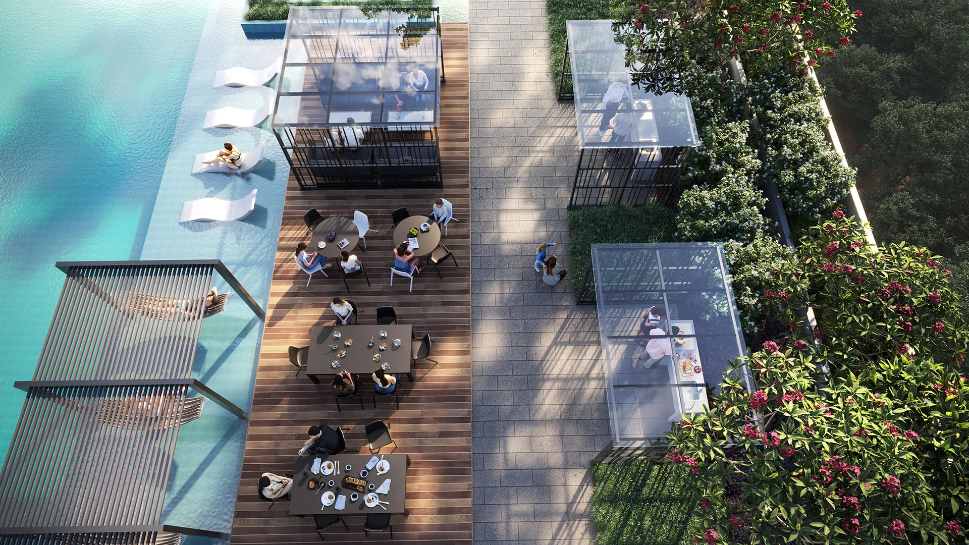 Tangen Residences 7 楼设施层烧烤平台，吉隆坡 North Kiara