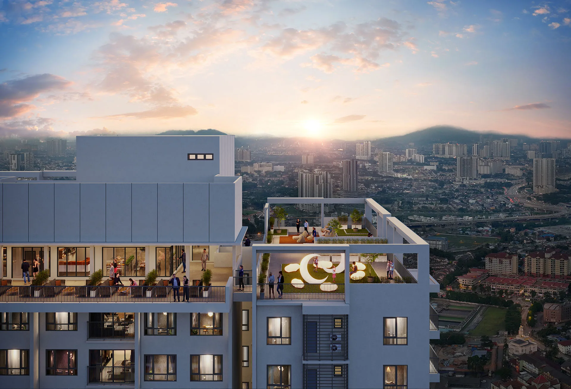 Tangen Residences 塔顶 49 层天台设施，吉隆坡 North Kiara