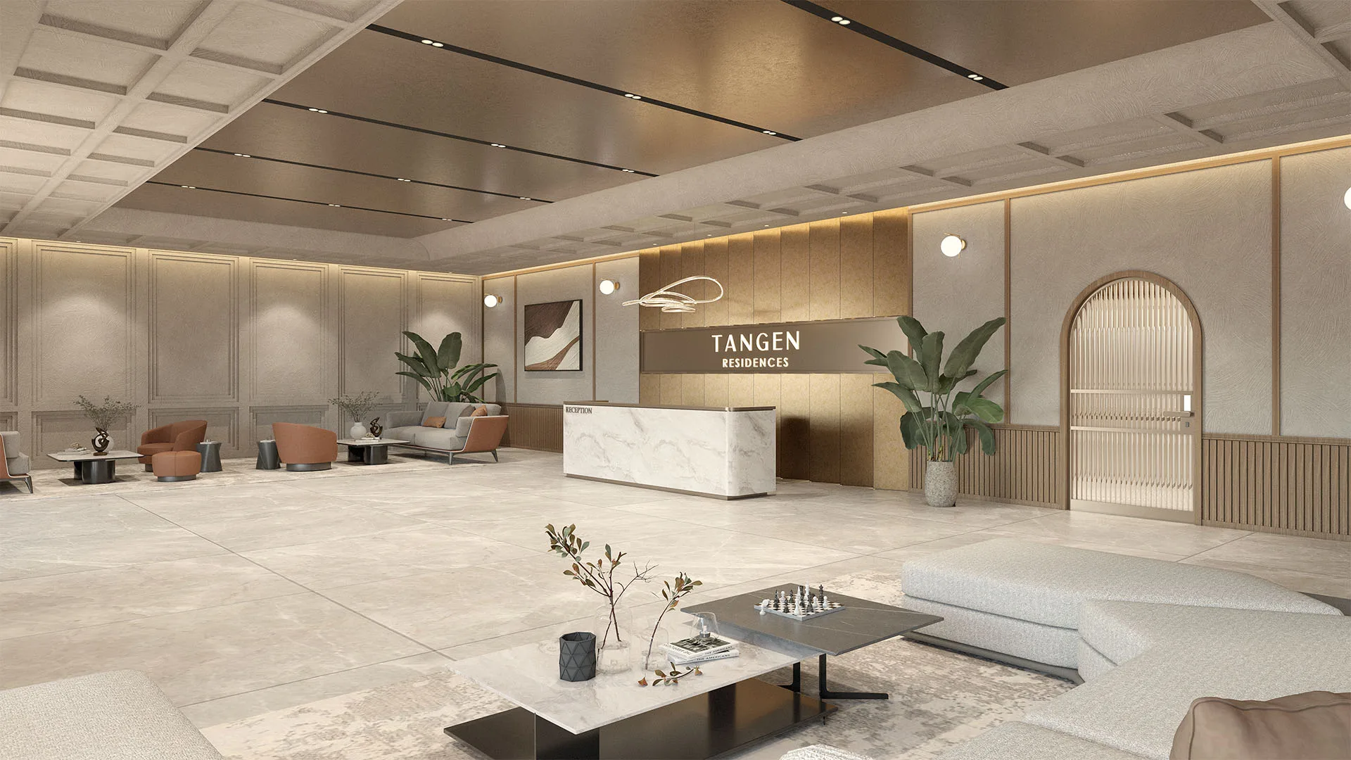 Tangen Residences 大堂休息厅，吉隆坡 Taman Sri Sinar