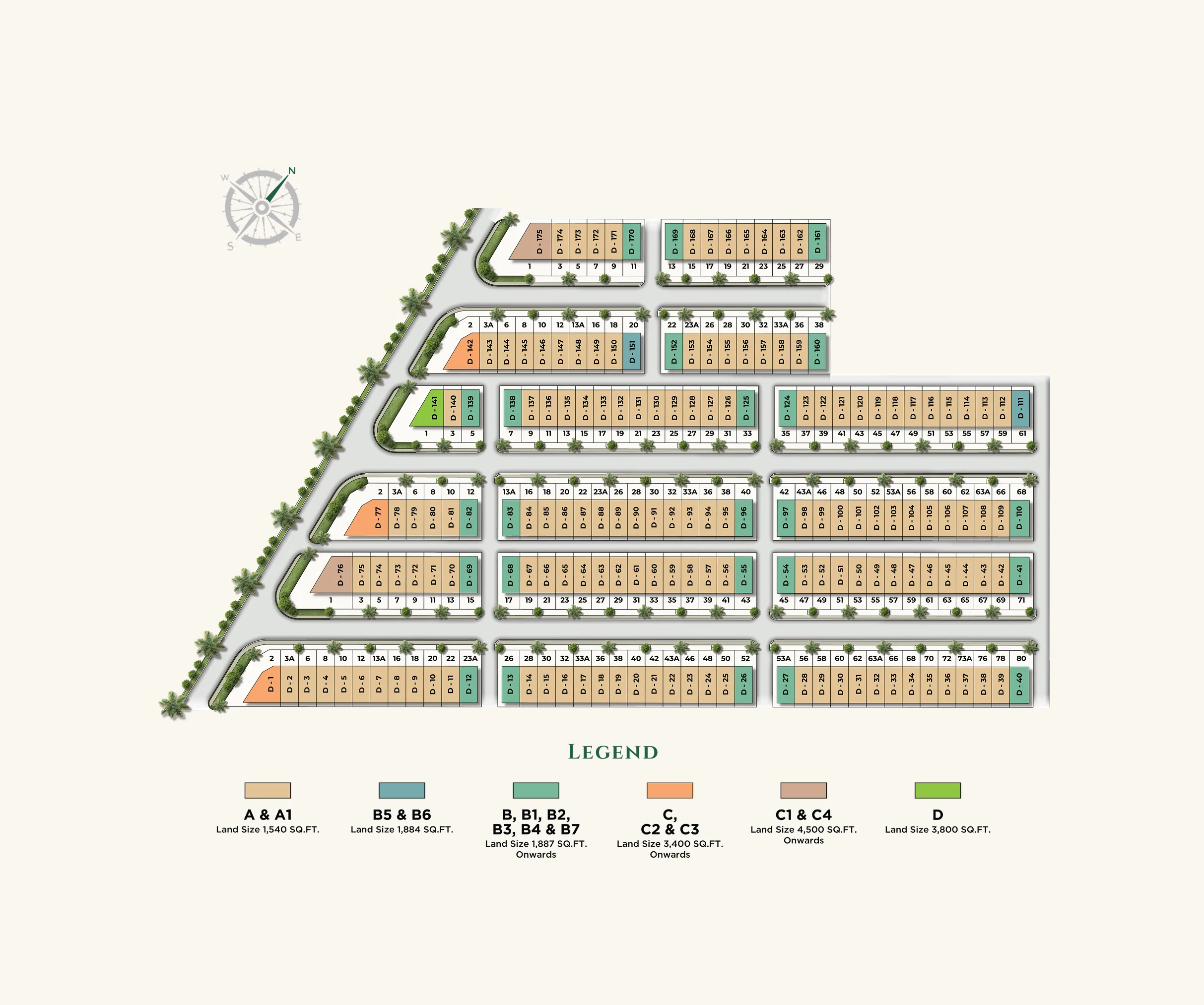 雪兰莪鹅唛县万挠 Anggun City Templer Residence(Hong Bee Land 旗下 Pura Development 发展) Belmont 第 3A 期总平面图,175 户
