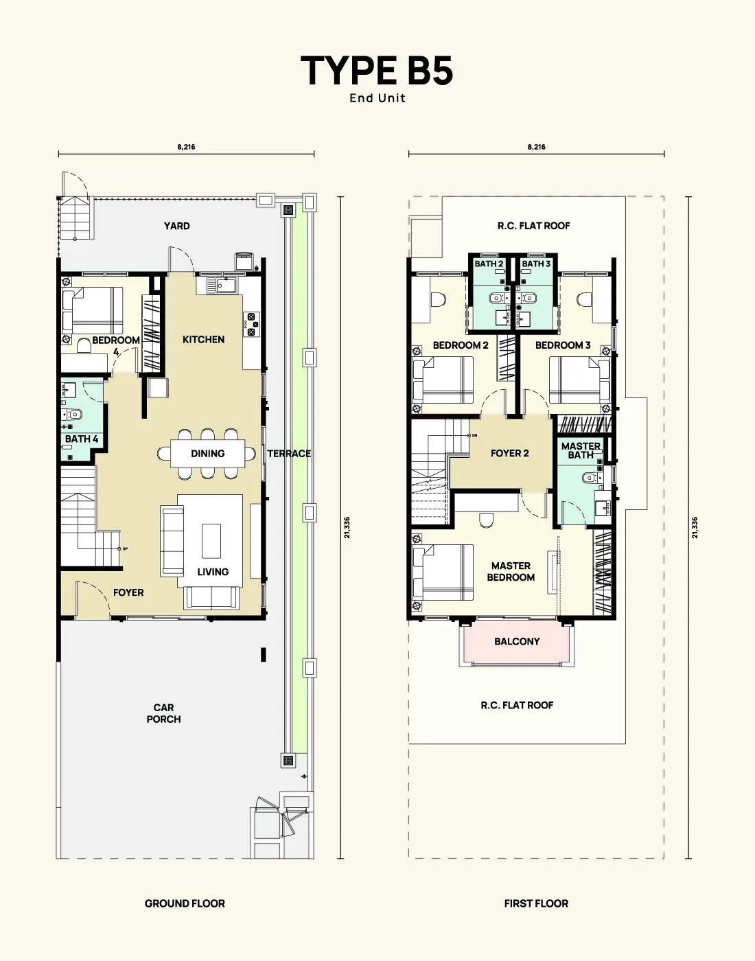 Belmont Type B5 floor plan at Templer Residence @ Anggun City, Rawang by Pura Development Sdn Bhd (Hong Bee Land), Gombak district, Selangor
