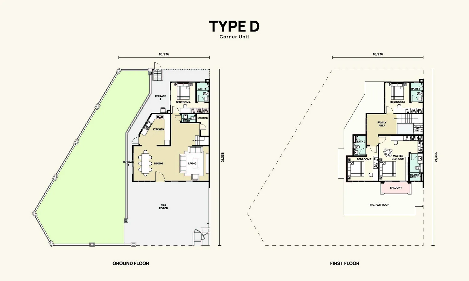 Belmont Type D floor plan at Templer Residence @ Anggun City, Rawang by Pura Development Sdn Bhd (Hong Bee Land), Gombak district, Selangor