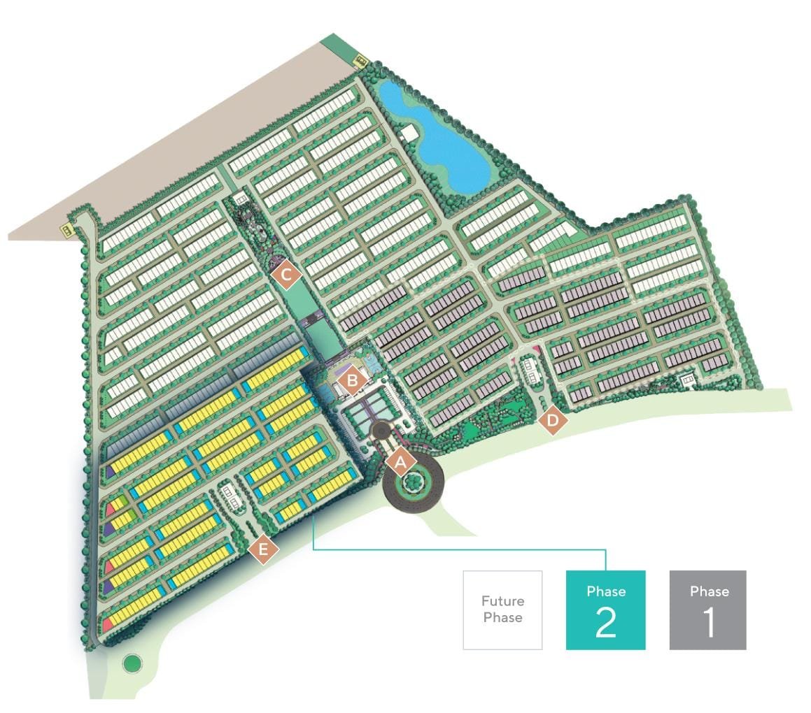 Kensington Phase 2 site plan with proposed clubhouse legend at Templer Residence @ Anggun City, Rawang by Pura Development Sdn Bhd (Hong Bee Land), Gombak district, Selangor