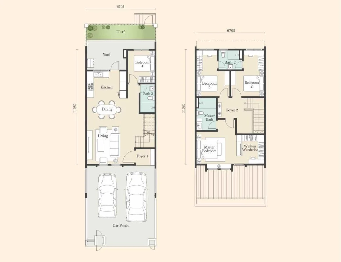 Richmond Type A1a floor plan at Templer Residence @ Anggun City, Rawang by Pura Development Sdn Bhd (Hong Bee Land), Gombak district, Selangor