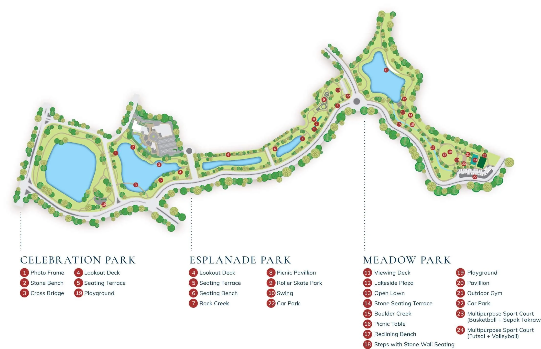 The 38.8-acre central public park at Anggun Rawang at Templer Residence @ Anggun City, Rawang by Pura Development Sdn Bhd (Hong Bee Land), Gombak district, Selangor