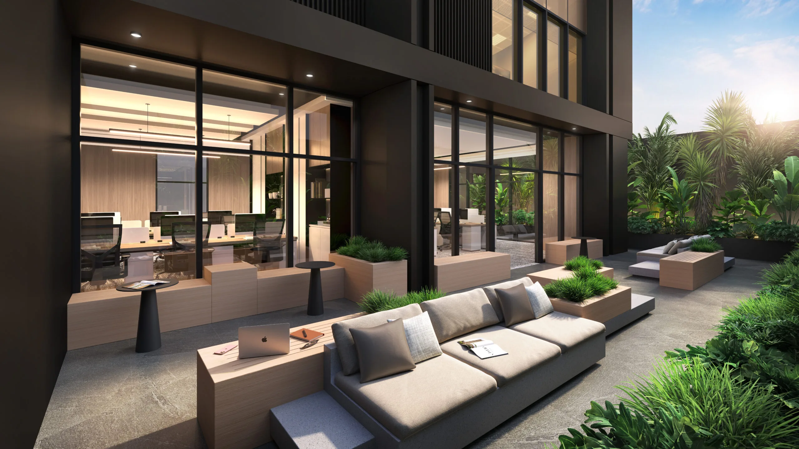 The outdoor terrace at The Arden @ Damansara Avenue by TA Global, Bandar Sri Damansara, Selangor