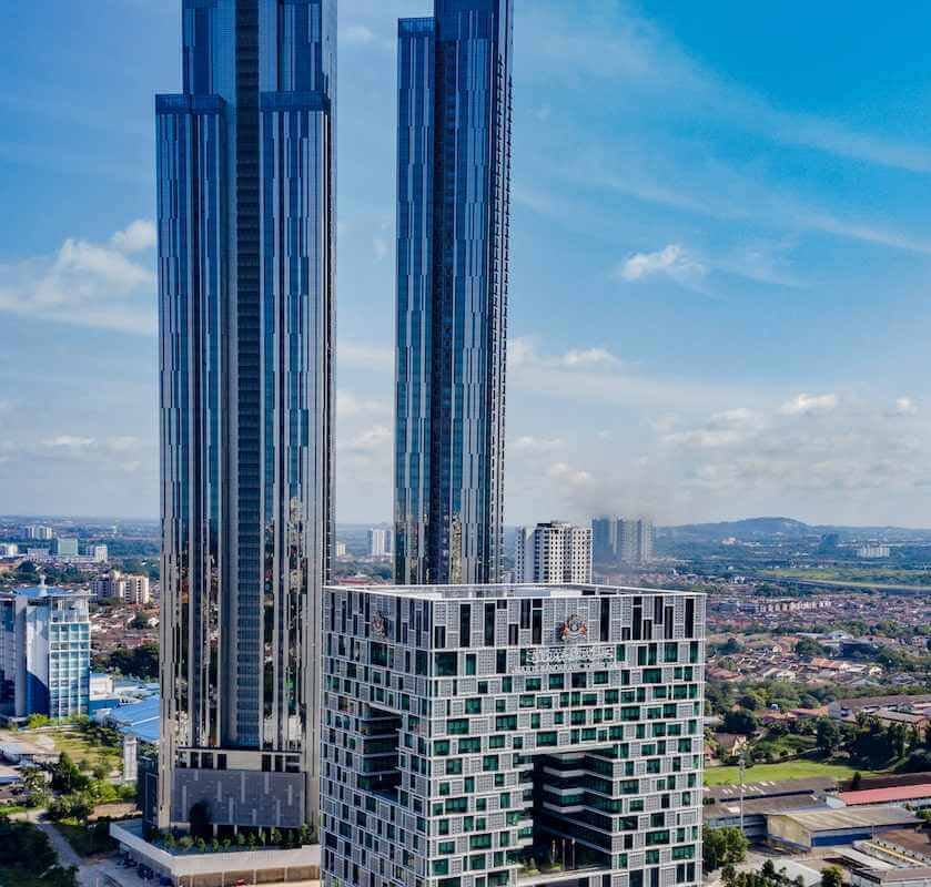 Twin towers at The Astaka @ One Bukit Senyum by Astaka Padu Sdn Bhd, Bukit Senyum, Johor Bahru, Johor