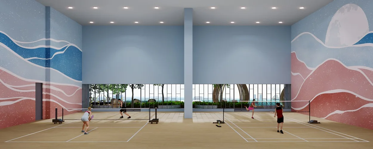 Galaxy Venue pickleball and badminton court on Level 10 at The Asteriaz @ Kebun Teh, Johor Bahru