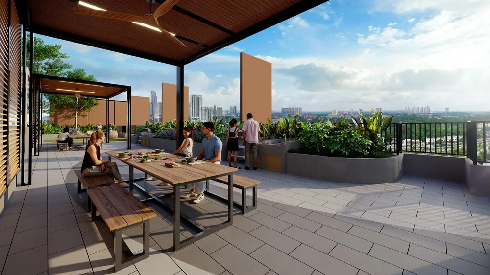 Starlit Grill barbecue terrace on Level 43 at The Asteriaz @ Kebun Teh, Johor Bahru