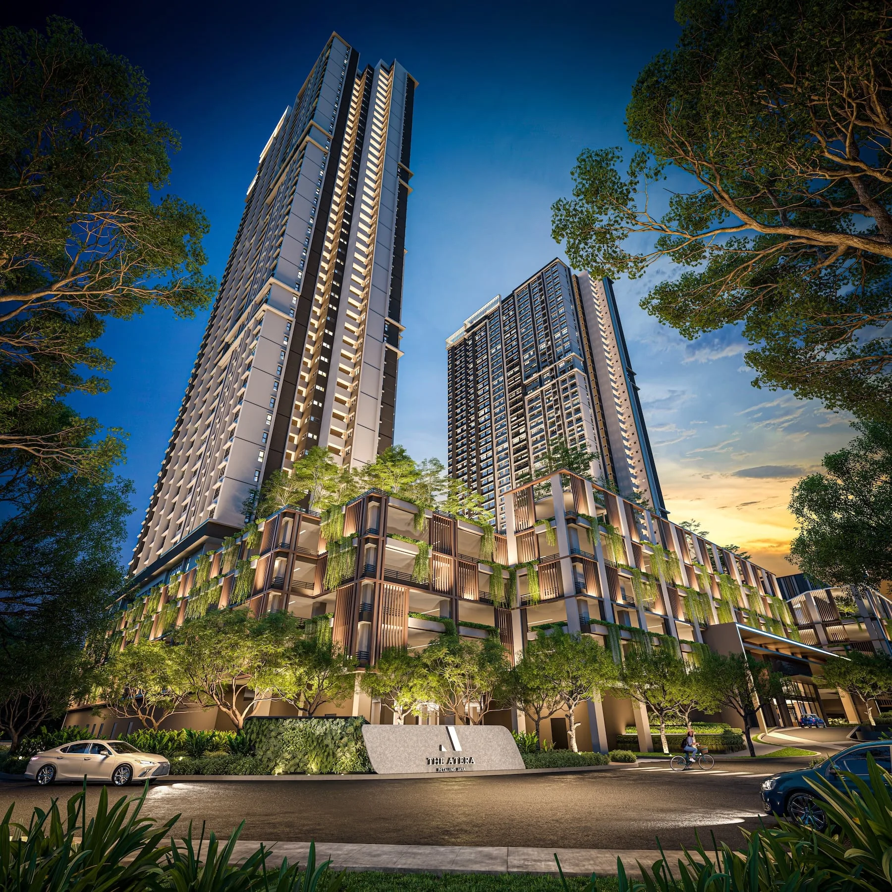 雪兰莪八打灵再也 Paramount Property The Atera 二期 项目入口夜景