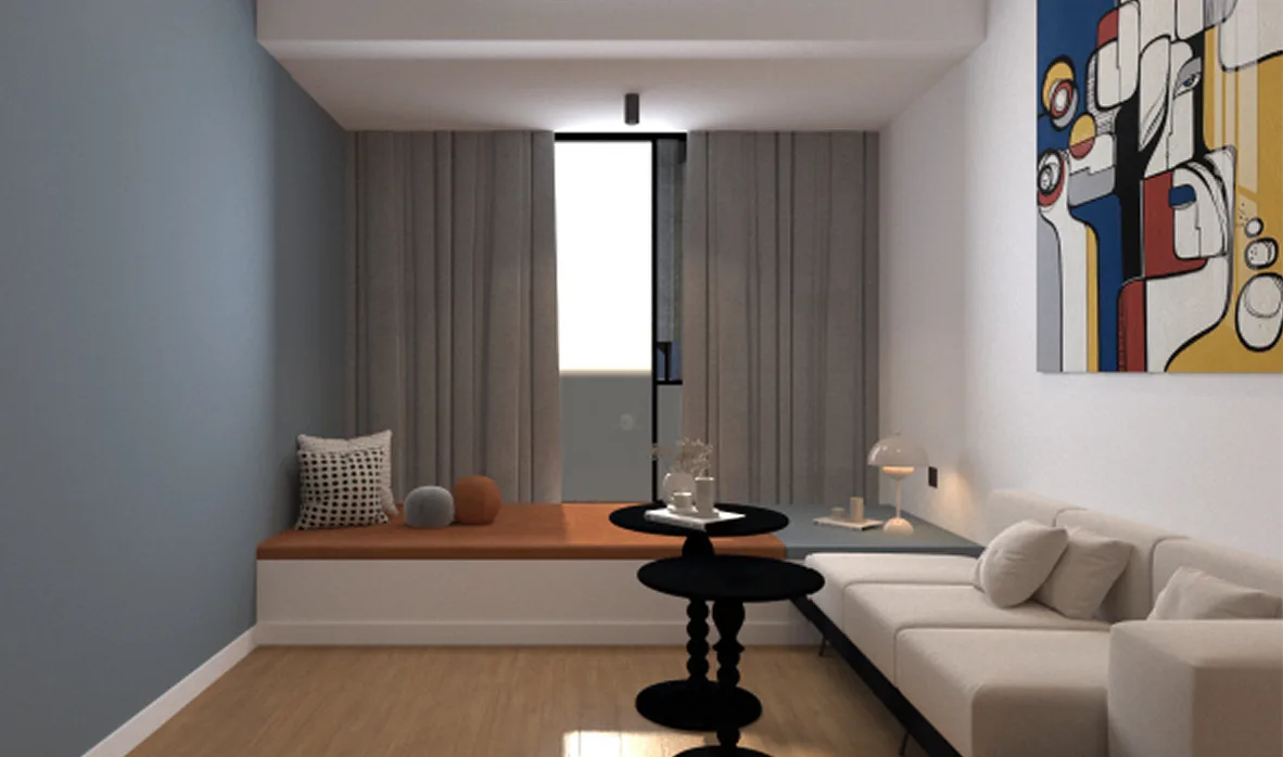Bright and clean interior scheme at The Bedrock @ Jesselton Docklands by EXSIM with Bedi, Kota Kinabalu, Sabah