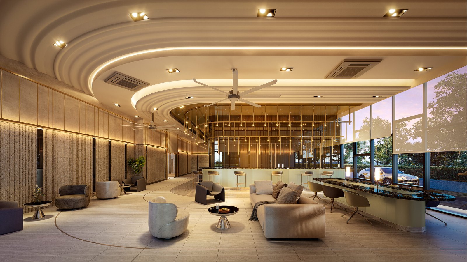 Grand Lobby at The Celestz @ Kebun Teh, artist's impression, Johor Bahru
