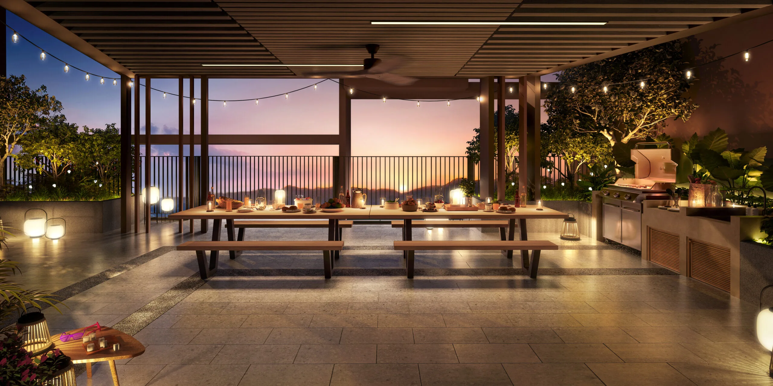 Starlight BBQ deck at The Celestz @ Kebun Teh, Johor Bahru