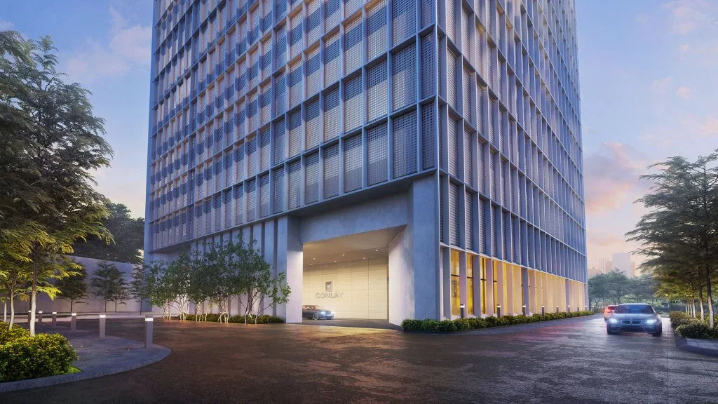 Arrival and concierge area render at Conlay by E&O, Jalan Conlay, Kuala Lumpur