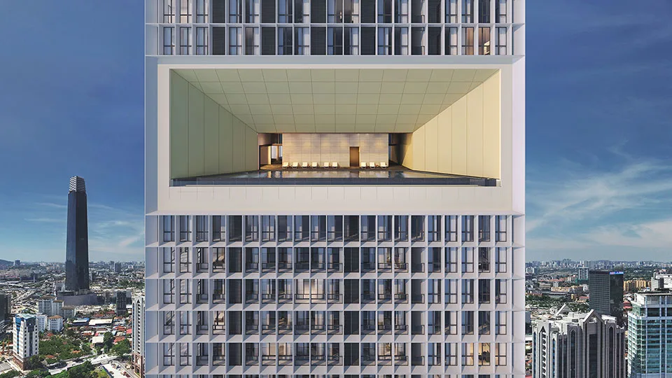 Interior craftsmanship and material detail render at Conlay by E&O, Jalan Conlay, Kuala Lumpur