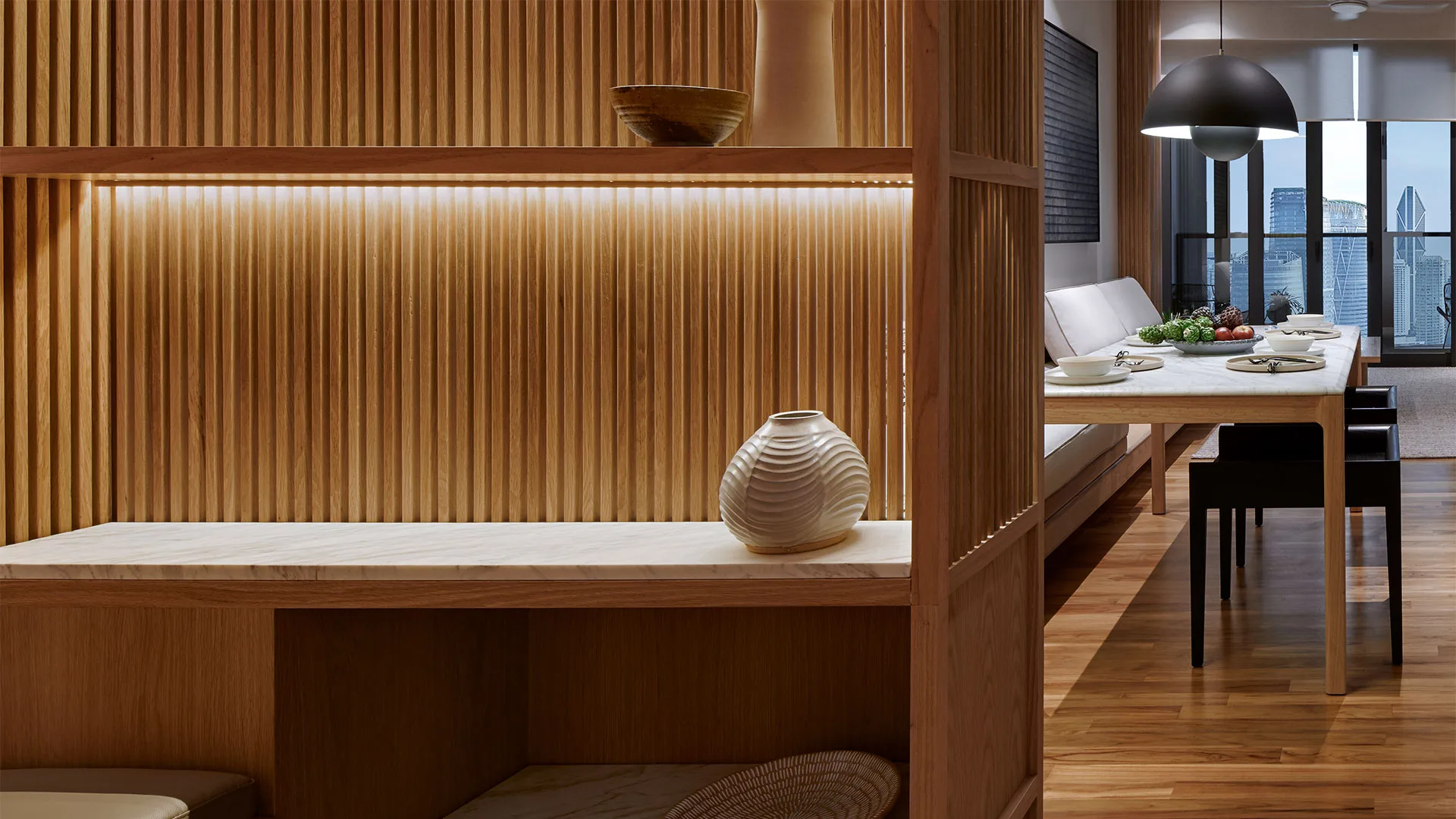 Interior living space render at Conlay by E&O, Jalan Conlay, Kuala Lumpur