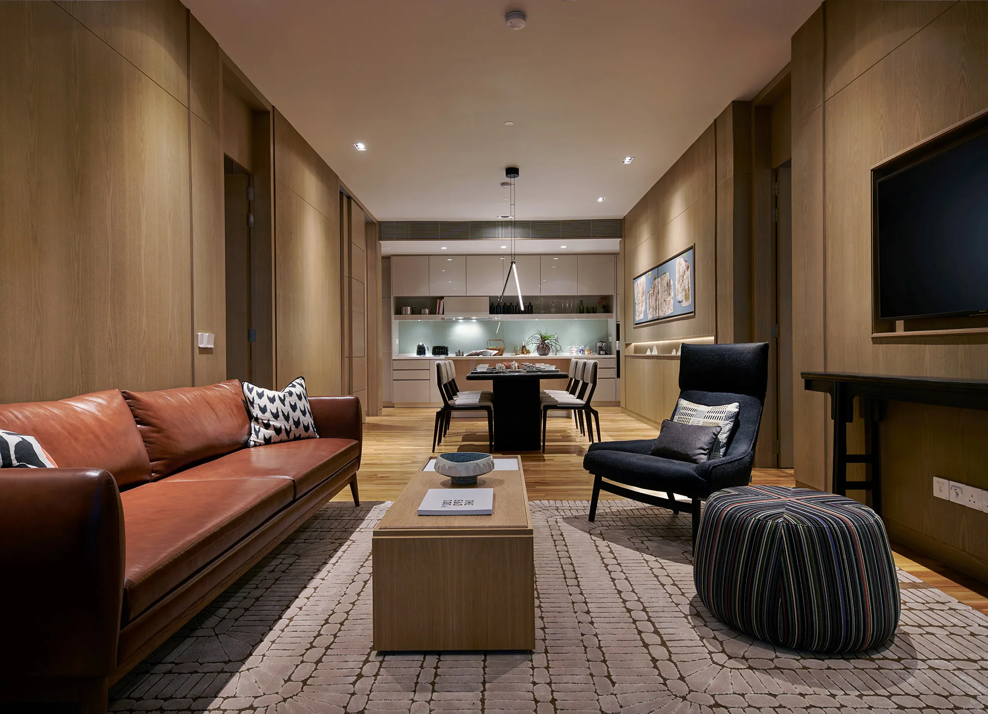 Type D living and dining interior render at Conlay by E&O, 1,335 sq ft, Jalan Conlay, Kuala Lumpur