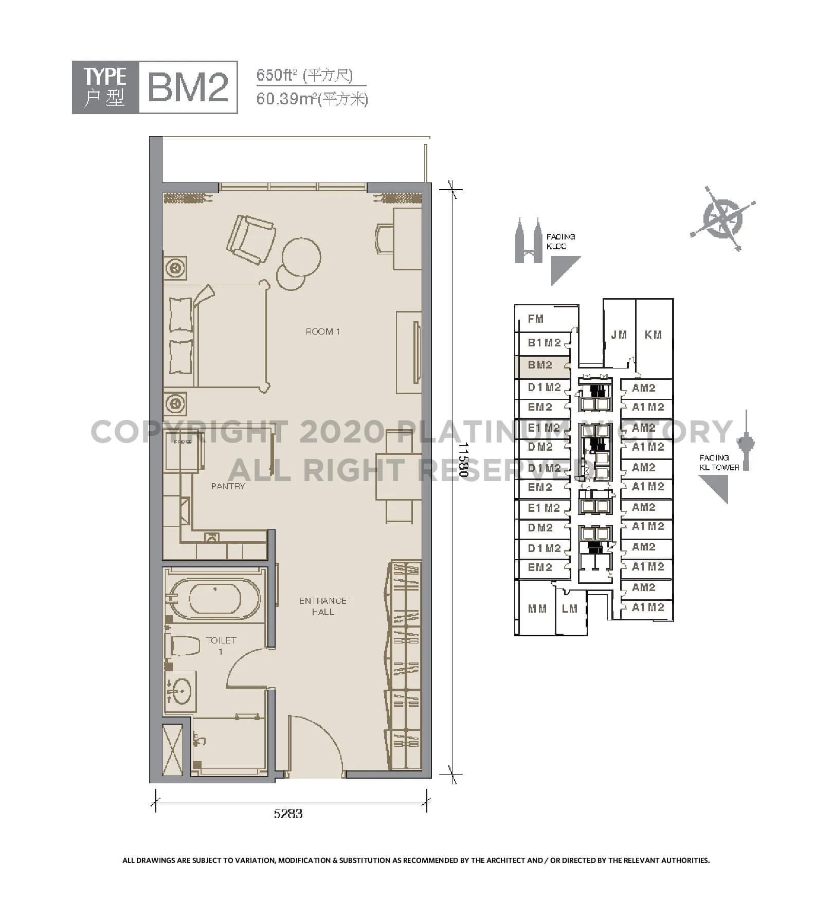 Official unlabelled floor-plan sheet 6 for Victory Suites (The Face II), Jalan Sultan Ismail, Kuala Lumpur