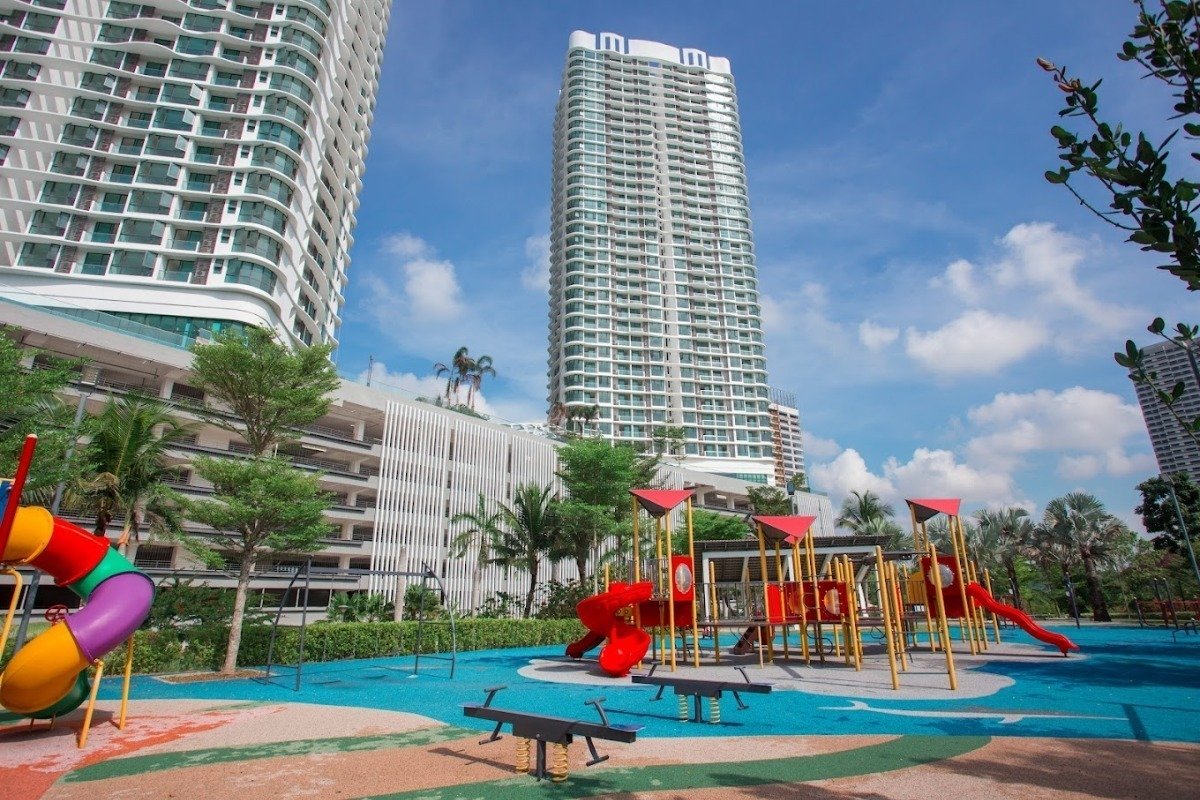 Swimming pool and recreation deck at The M Macrolink Medini, Iskandar Puteri, Johor