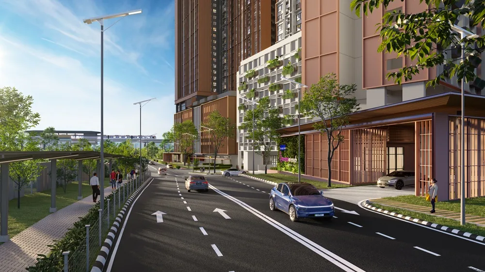 Grand Arrival porte-cochere at The Queenswoodz @ Bukit Jalil, Kuala Lumpur