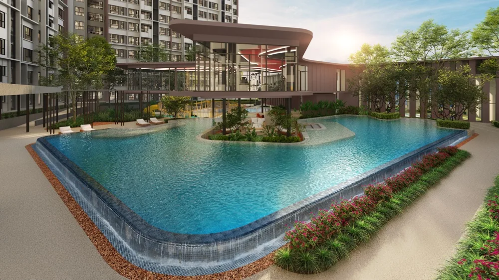 Leisure Pool on the podium deck at The Queenswoodz @ Bukit Jalil, Kuala Lumpur