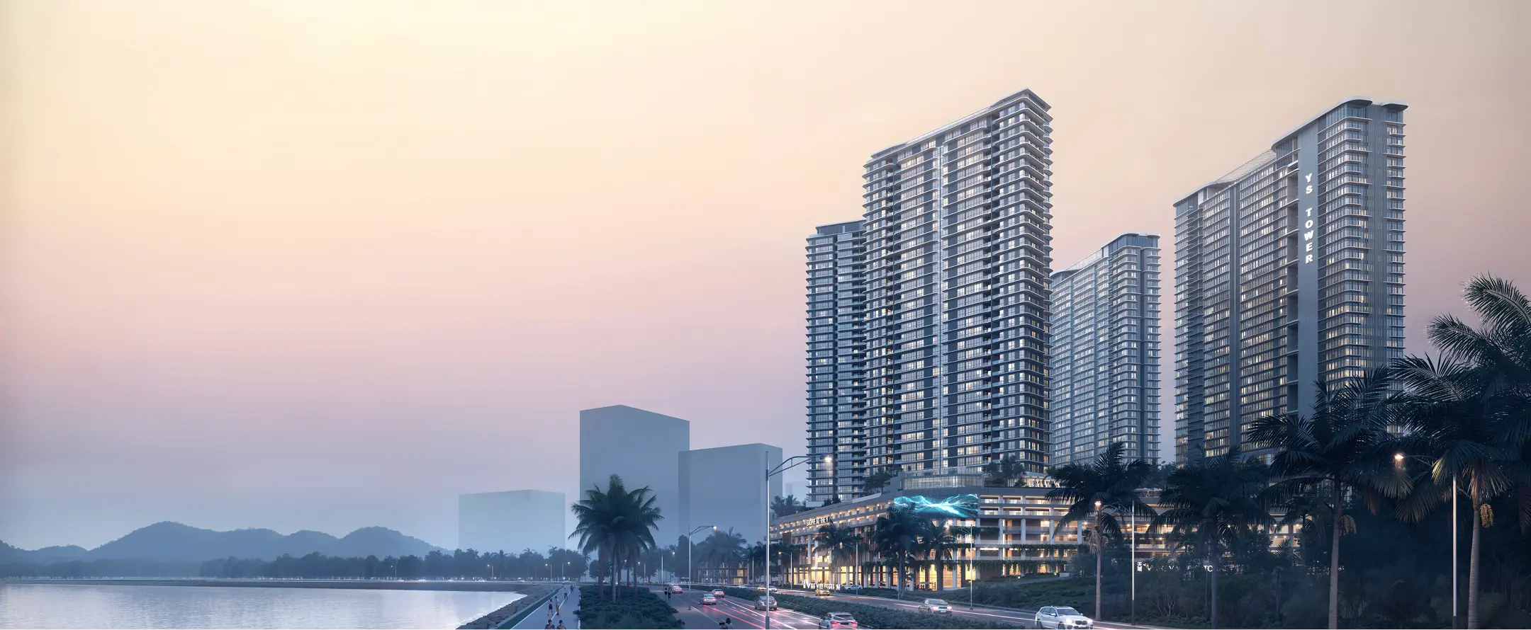 Live work and play lifestyle render, first view at The V by Jesselton, Likas Bay, Kota Kinabalu, Sabah
