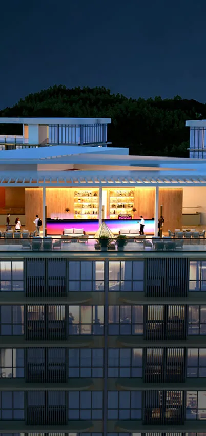 Vibe Deck at Tower A, Level 40 at The V by Jesselton, Likas Bay, Kota Kinabalu, Sabah