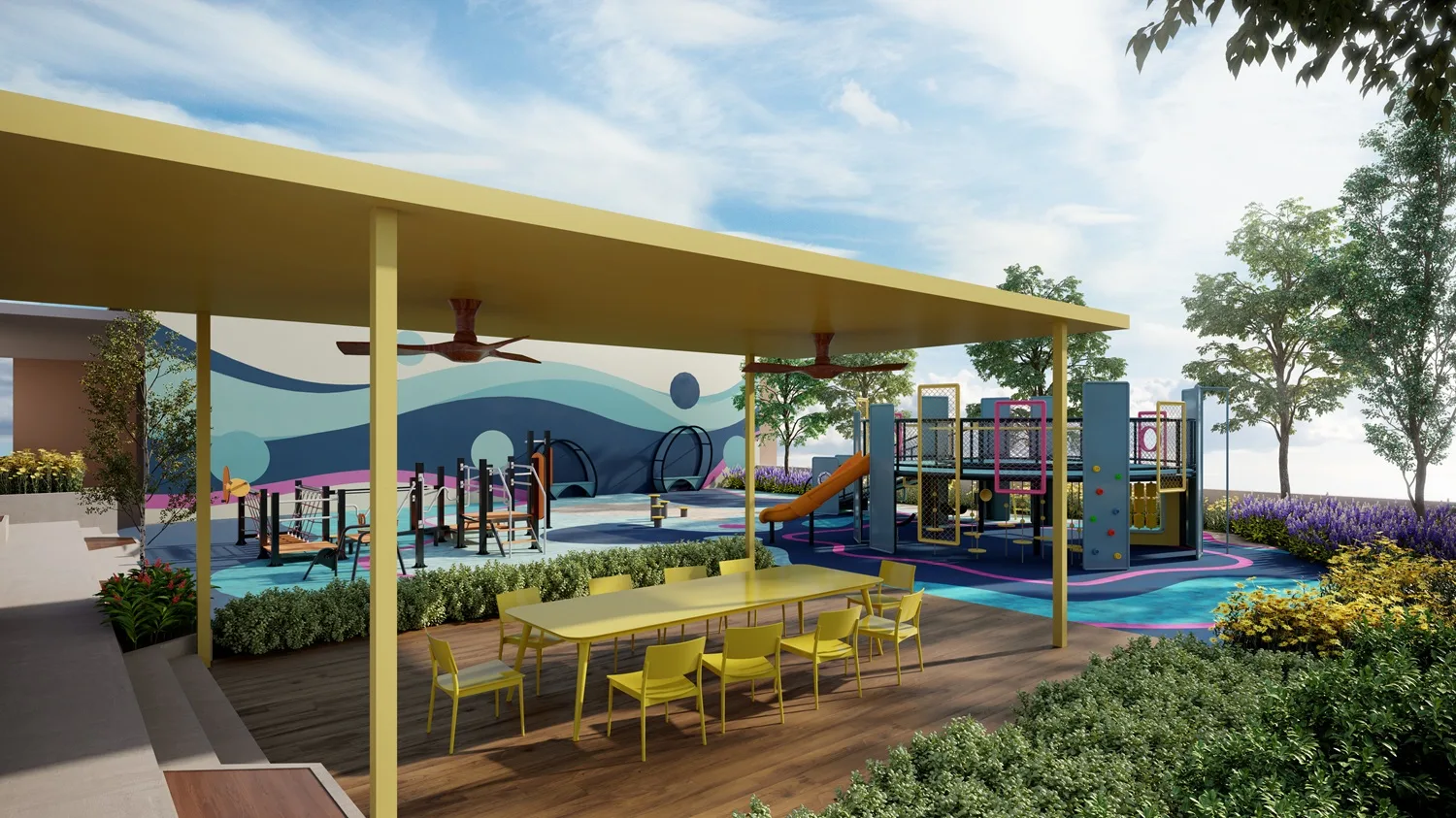 Butterscotch Garden on the facilities podium at The Vividz @ Bukit Jalil, Kuala Lumpur