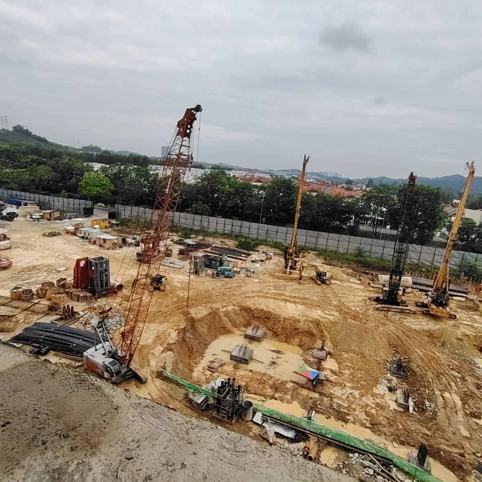 Earthworks and substructure at The Vividz @ Bukit Jalil site, Q3 2025 progress photograph