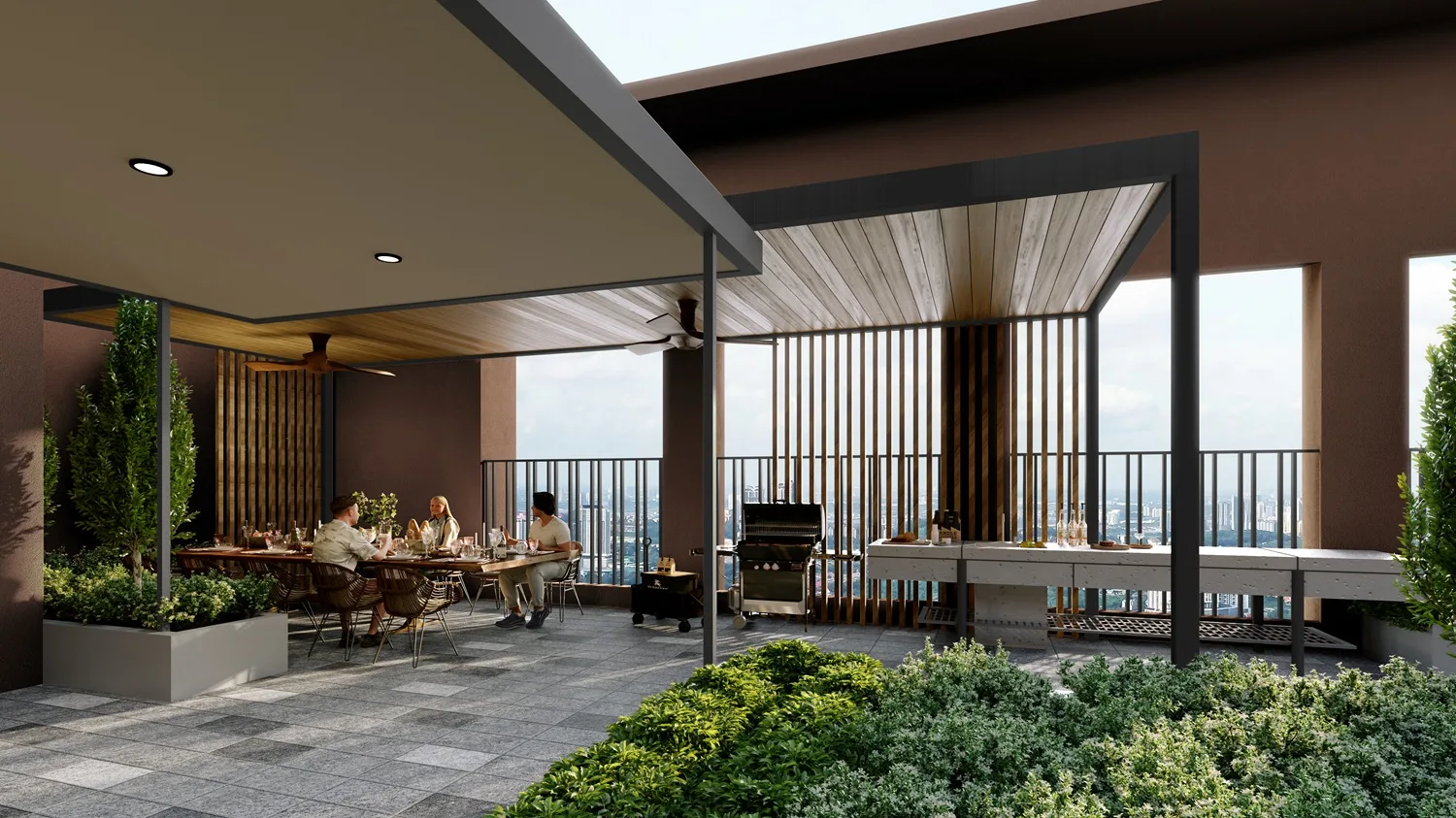 Grill Garden barbecue deck at The Vividz @ Bukit Jalil, Kuala Lumpur