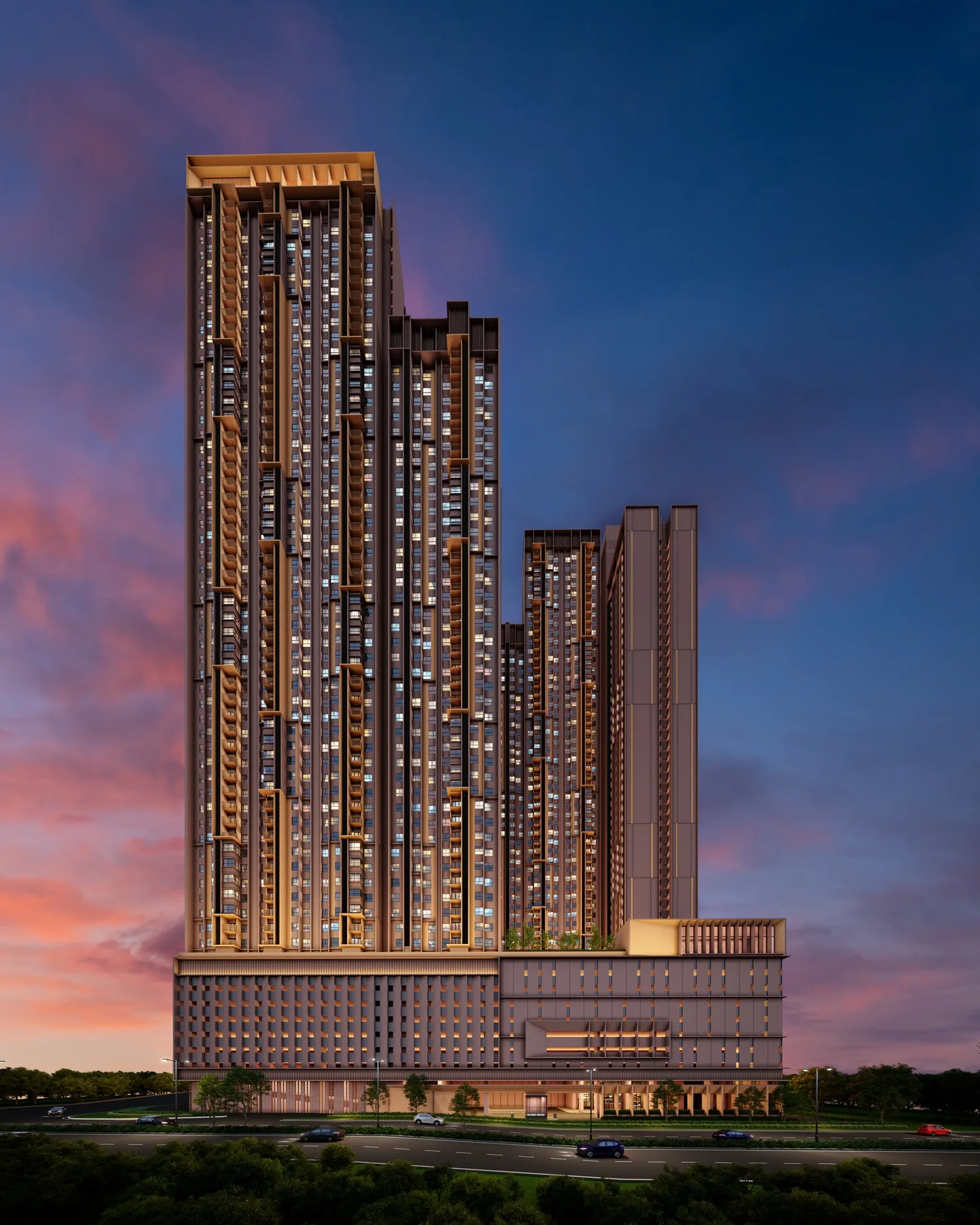 Street elevation of The Vividz @ Bukit Jalil on Jalan Bukit Jalil Indah 1, Kuala Lumpur