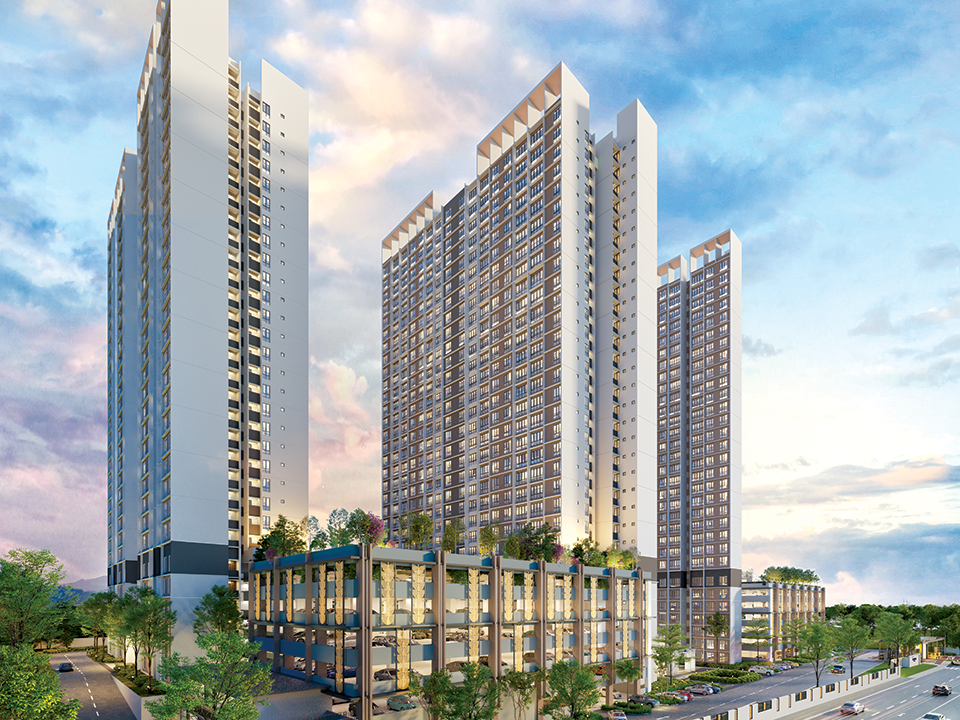 Veranda Residences Phase 2 tower seen from within MBW City, Johor Bahru