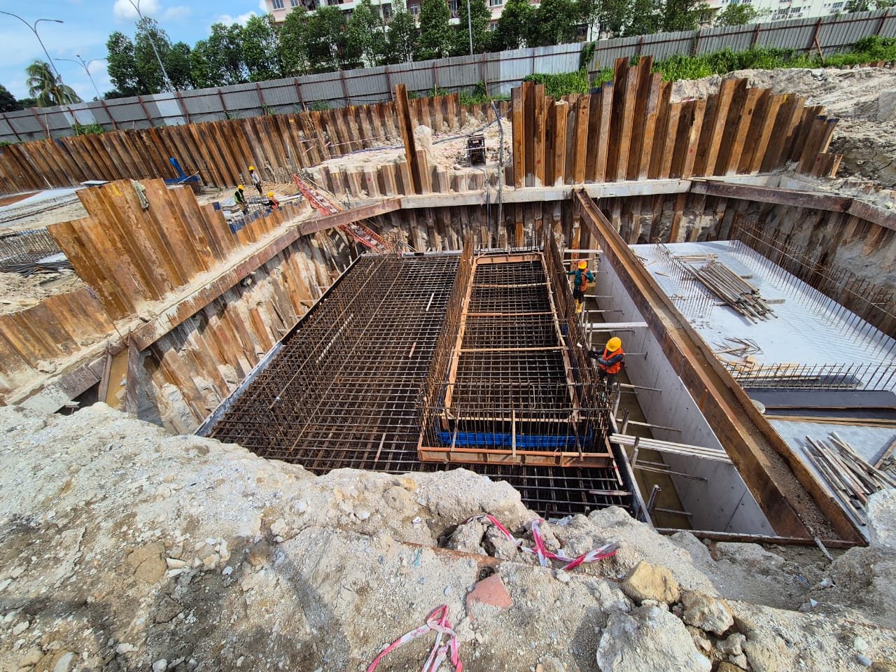 Rebar installation for the lift pile caps, June 2026 at Veridian Residence @ VTOWN by Masteron Group, PJS 5, Petaling Jaya, Selangor