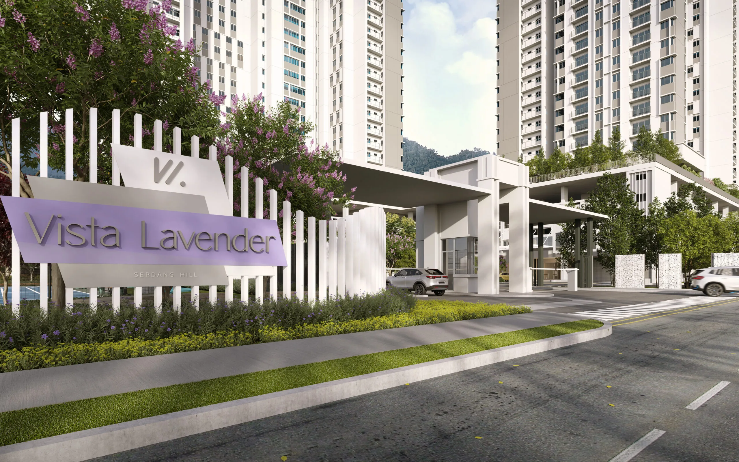 雪兰莪沙登 Taman Bukit Serdang Vista Lavender @ Serdang Hill 两塔之间的景观平台