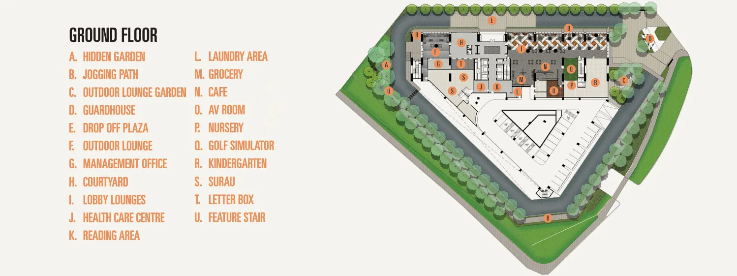 Artist’s impression of the ground floor facilities zone at Vox Residence, Sentul, Kuala Lumpur