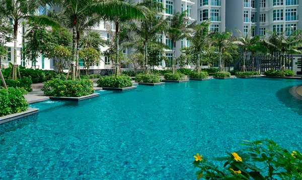 1Medini Residences Pool viewed from 1Medini Garden Villas