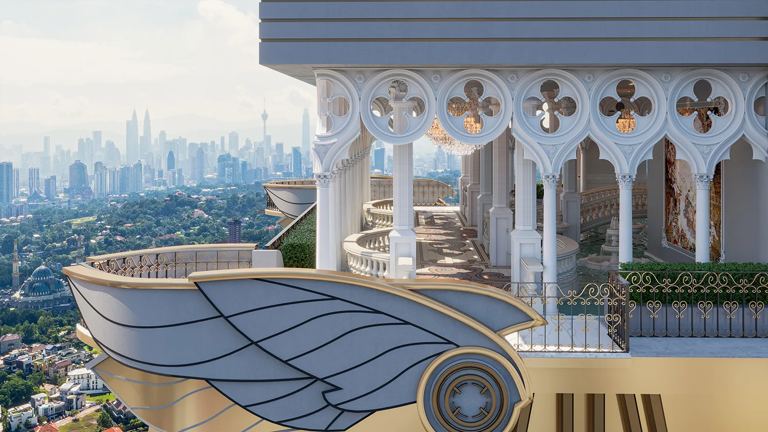The Winged Sky Deck cantilever at Arte Solaris by Solaris Ceria Sdn Bhd, Solaris Mont Kiara, Kuala Lumpur